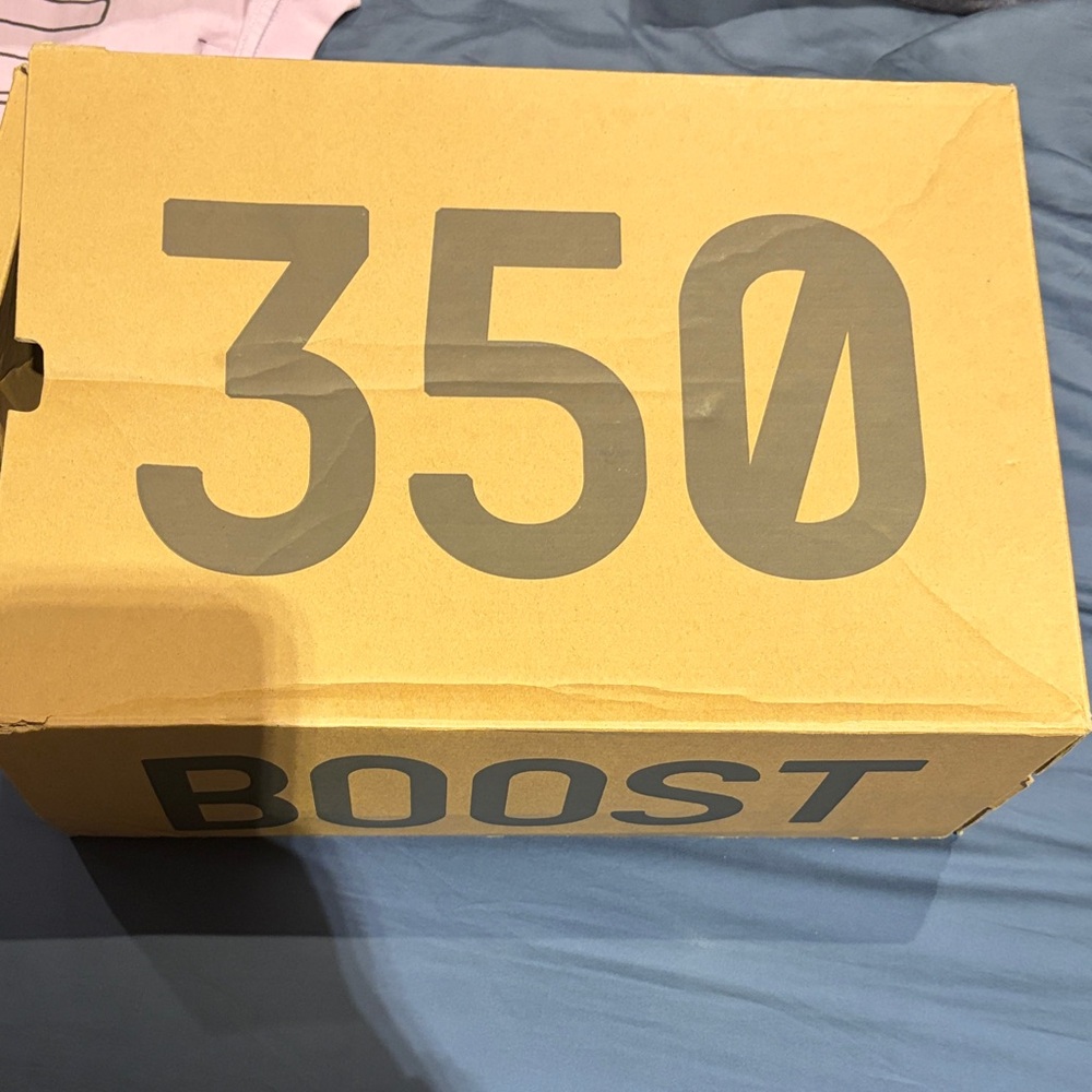 Yeezy Boost 350 Tan Box with Gray Text